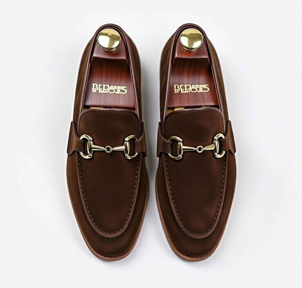 AS - Saubow'Men’s Brown Suede  Loafers