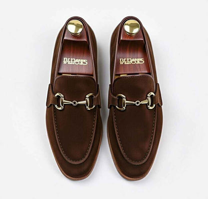 AS - Saubow'Men’s Brown Suede  Loafers