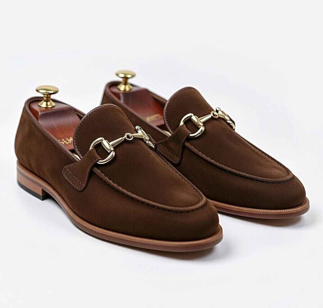 AS - Saubow'Men’s Brown Suede  Loafers