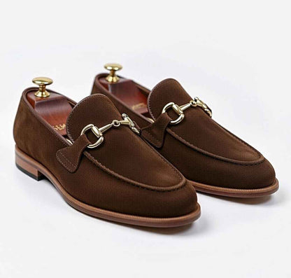 AS - Saubow'Men’s Brown Suede  Loafers