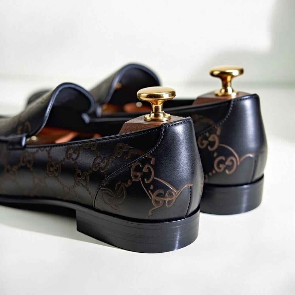 AS - TAZ"Luxury Laser Engraved Leather Loafers for Men