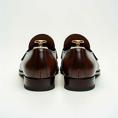 AS - Jabok'Men’s Brown Leather Penny Loafers