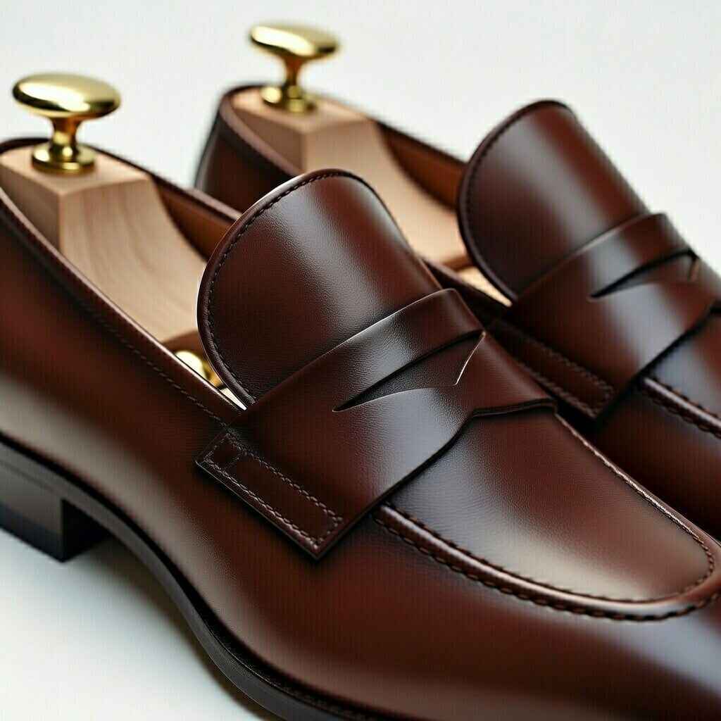 AS - Jabok'Men’s Brown Leather Penny Loafers