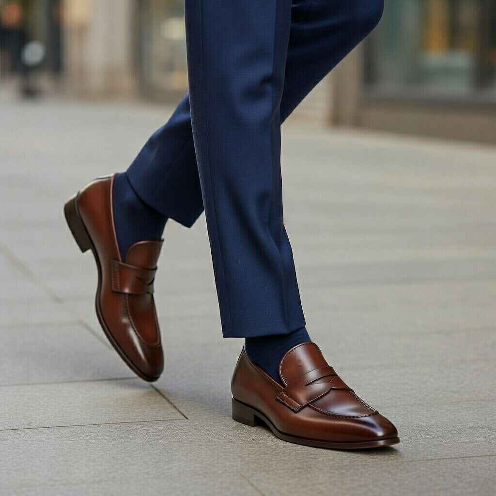 AS - Jabok'Men’s Brown Leather Penny Loafers