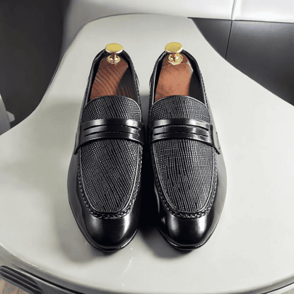 The sleek black finish and handcrafted detailing make Midnight Glide moccasins ideal for both formal and casual occasions. Pair them with office wear, wedding outfits, or smart casual attire for a polished and refined look. With a soft cushioned insole and durable slip-resistant outsole, they ensure all-day comfort and long-lasting performance.