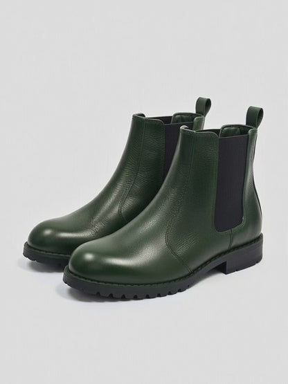 Men’s Green Mild Leather Chelsea Boots