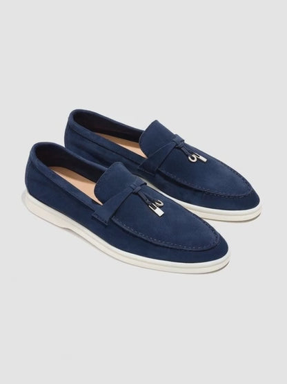 AS - Intak"Men’s Navy Blue Suede Loafers