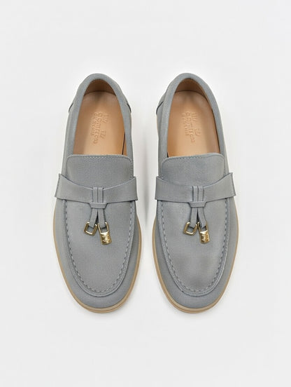 Men’s Grey Blue Suede Loafers