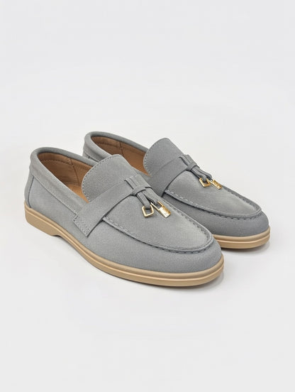 Men’s Grey Blue Suede Loafers