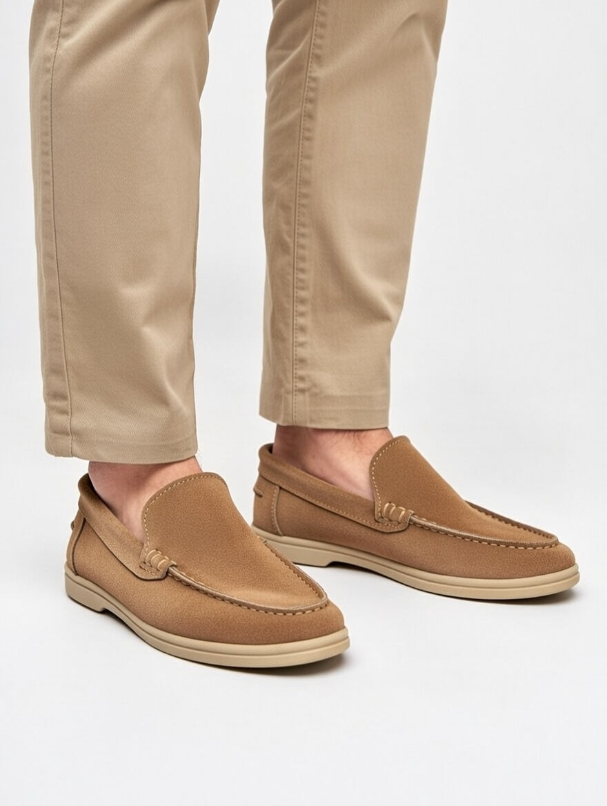 The AS-Lrpa Men's Camel Suede Loafers combine premium suede construction with a sleek design, offering durability and style. Ideal for both casual and formal settings, these loafers provide comfort and support, enhancing overall foot health. Their breathable material ensures ventilation, maintaining optimal foot temperature.

 