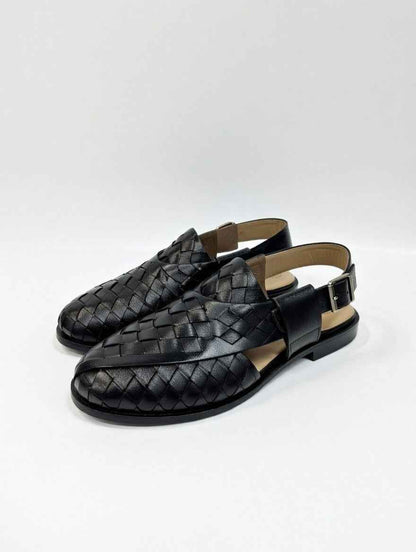 AS - Misk" Handwoven leather Peshawari Chapal