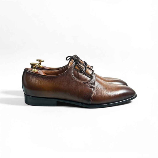 AS - Khab"Men’s Luxury Brown Leather Oxford Dress Shoes