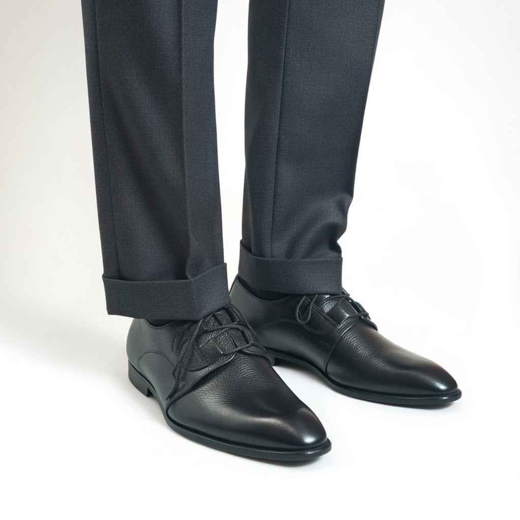 AS - Khab"Men’s Luxury Black Leather Oxford Dress Shoes