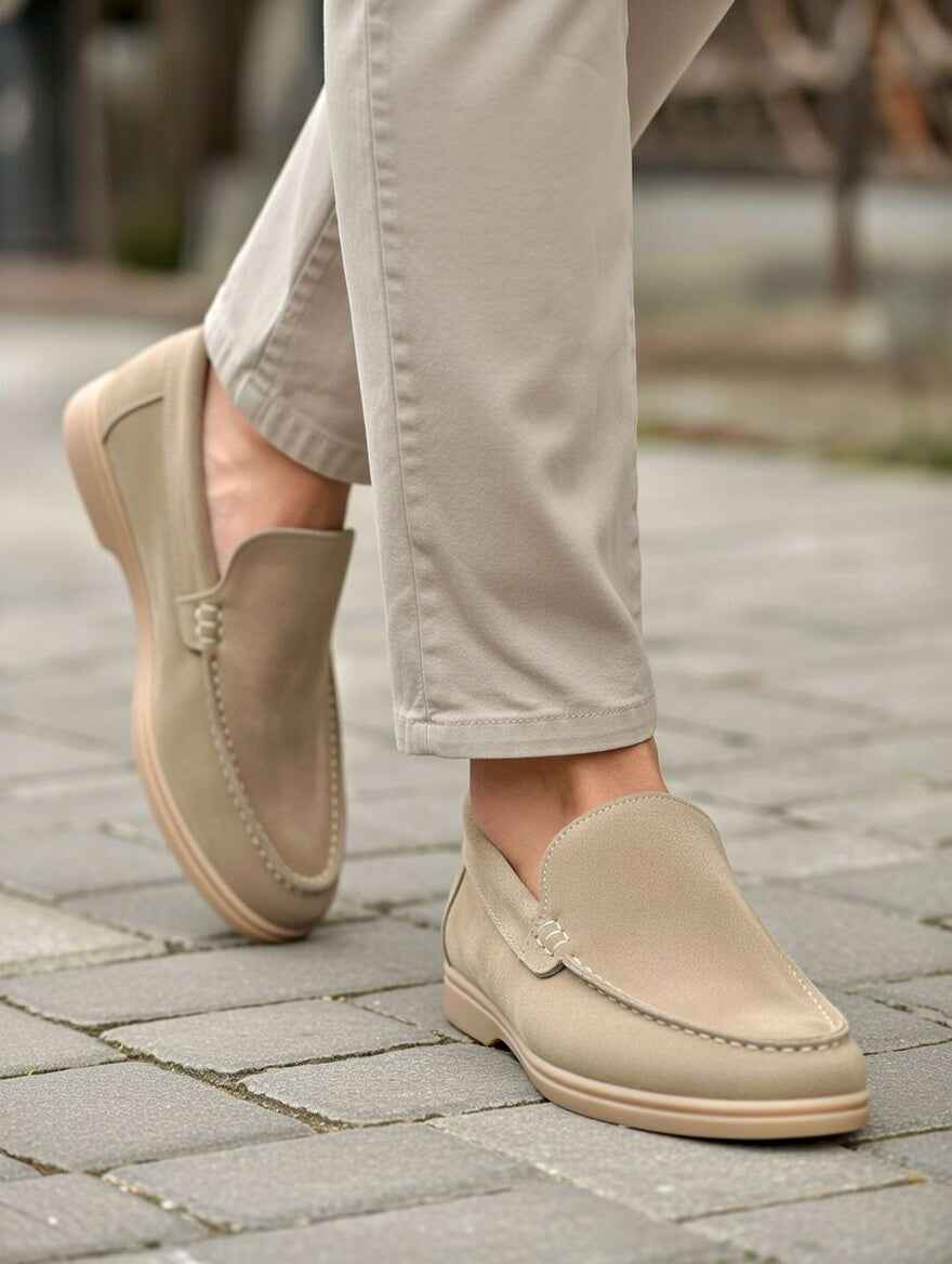 AS - Lrpa"Men’s Beige Suede Loafers
