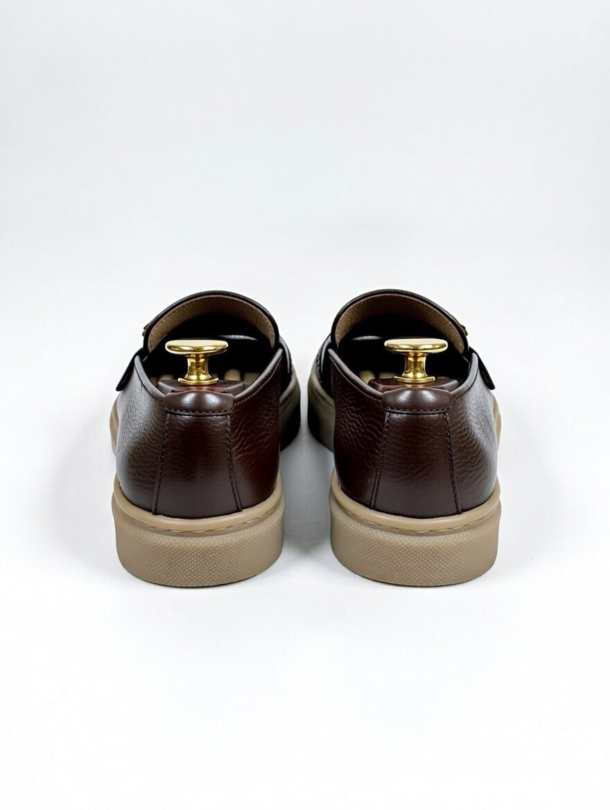 Premium men’s brown leather shoes with matching wallet and belt. Perfect formal wear or gift set for office, weddings & special occasions.