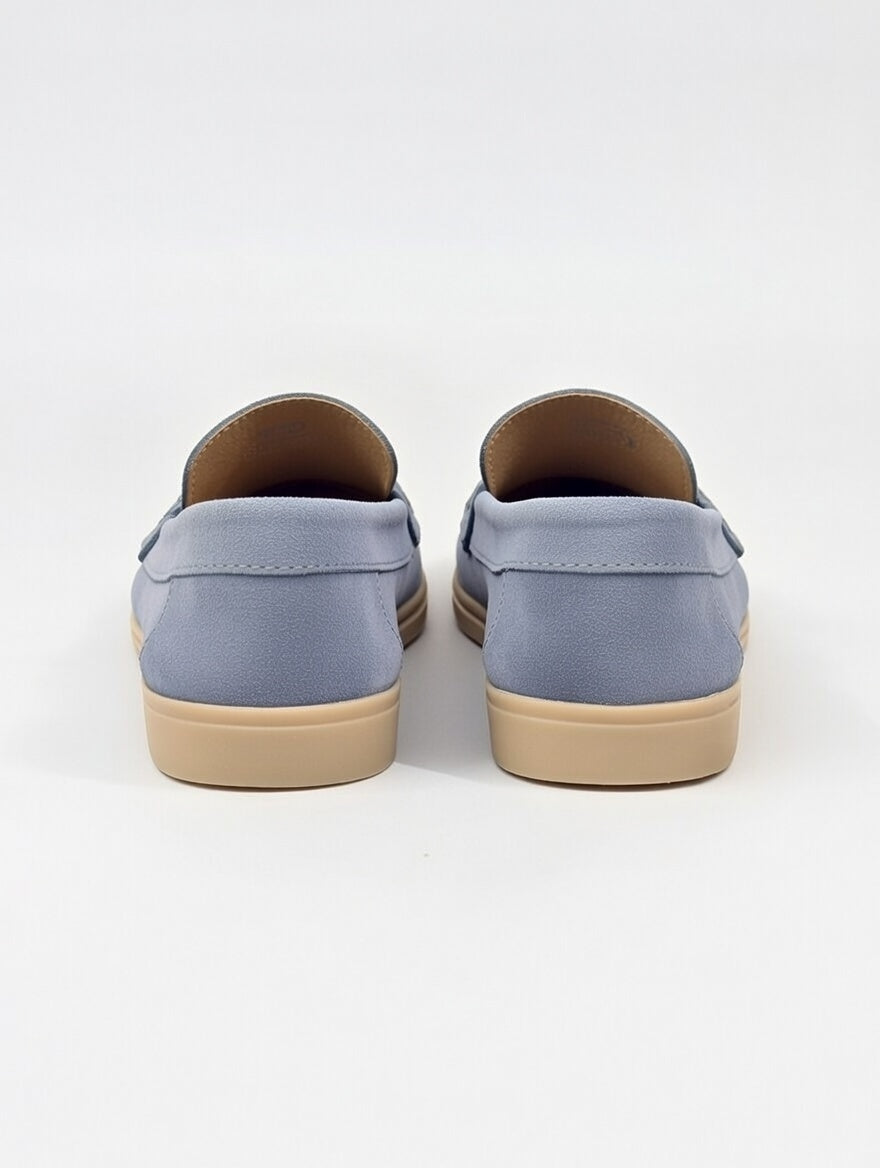 Men’s Blue Suede Loafers – Comfortable Slip-On Casual & Smart Shoes