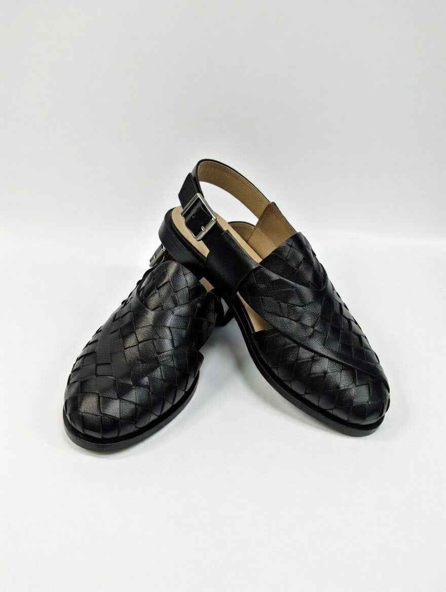 AS - Misk" Handwoven leather Peshawari Chapal