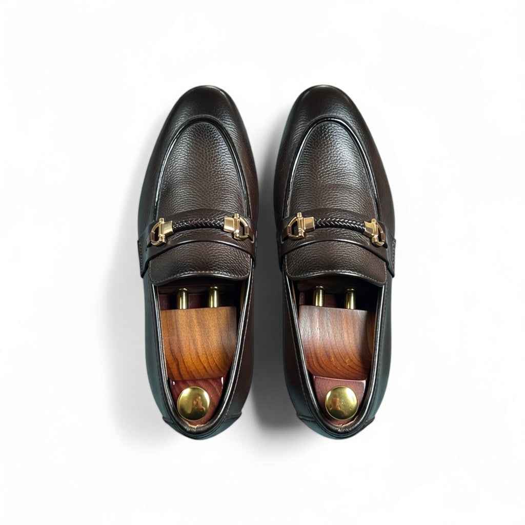 AS - Rabar"Rubber Sole Brown Leather Loafers Men