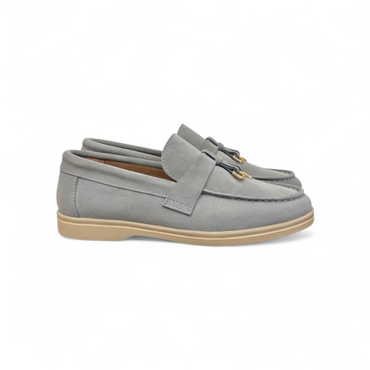 AS - Kintak"Men’s Grey Blue Suede Loafers
