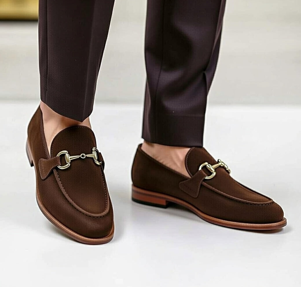 AS - Saubow'Men’s Brown Suede  Loafers