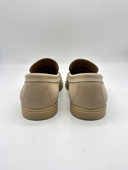 Men’s Beige Suede Tassel Loafers – Slip-On Smart Casual Shoes