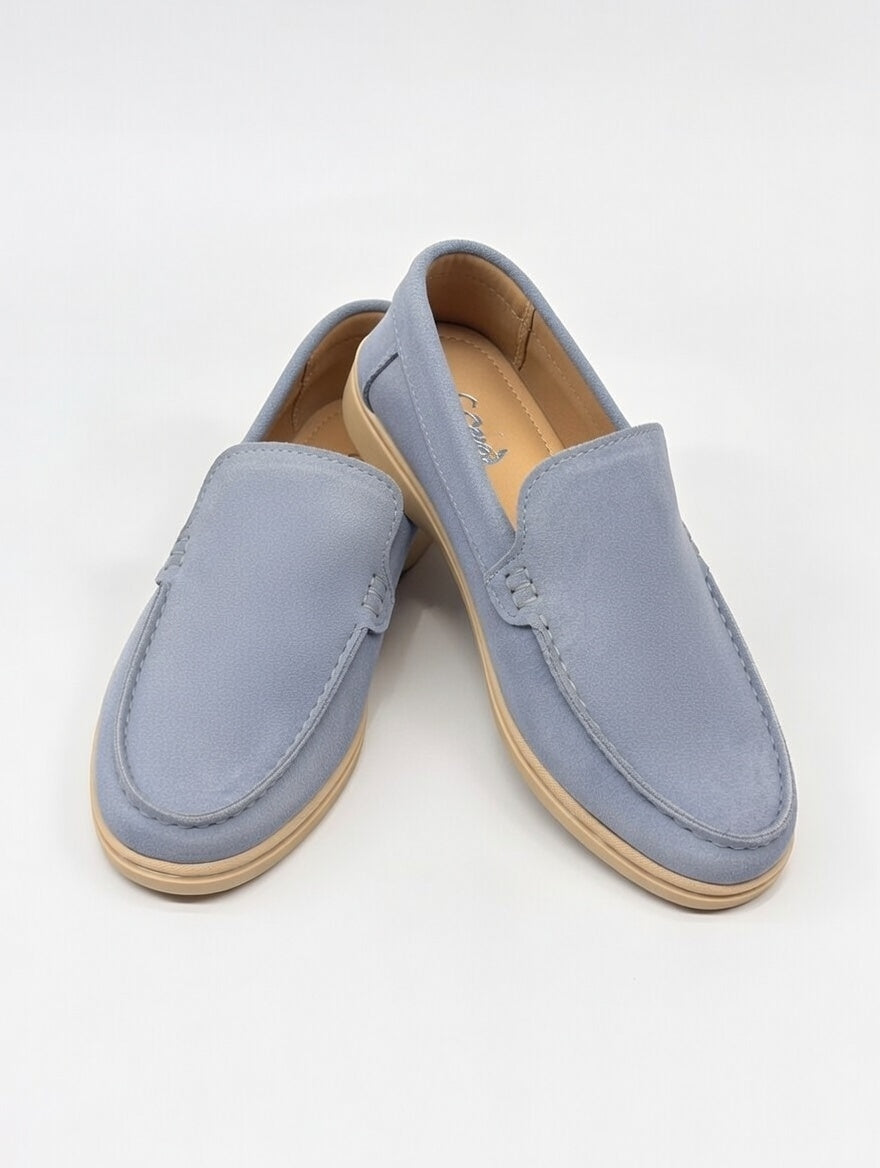 Men’s Blue Suede Loafers – Comfortable Slip-On Casual & Smart Shoes