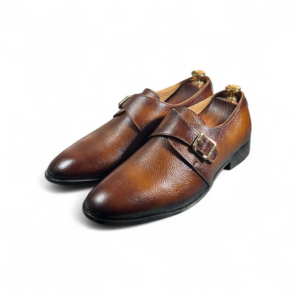 AS - Khab"Men’s Luxury Brown Leather Oxford Dress Shoes