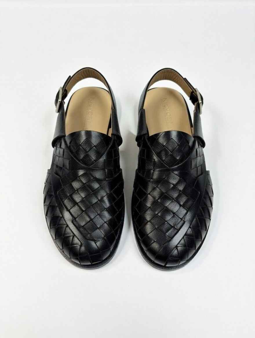 AS - Misk" Handwoven leather Peshawari Chapal