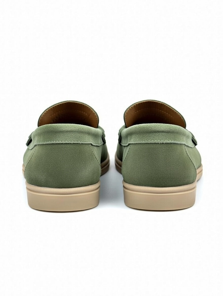 Men’s Beige Suede Loafers – Comfortable Slip-On Casual & Smart Shoes