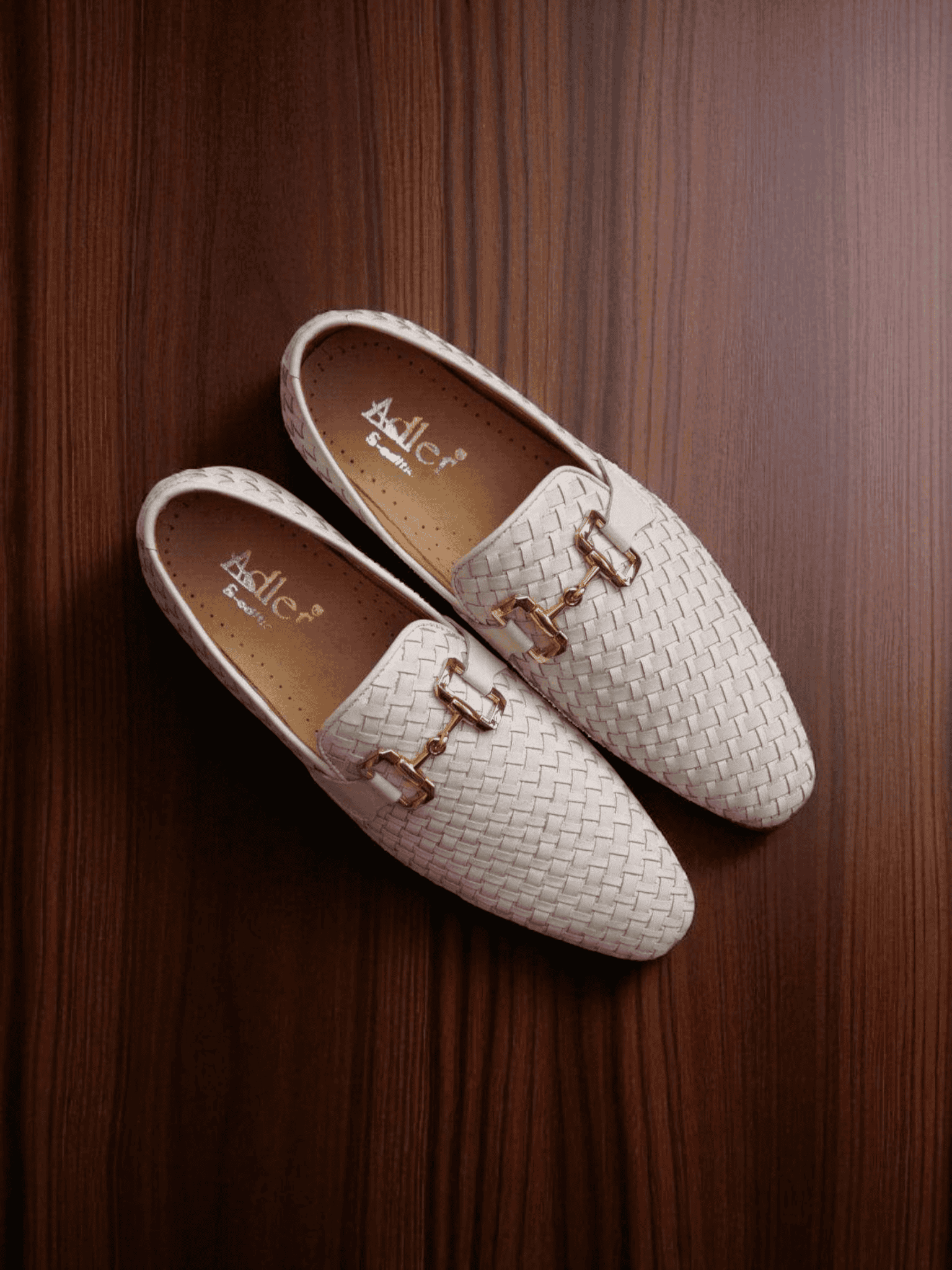 handmade leather loafers, white woven loafers, men’s formal shoes, luxury loafers for men, genuine leather loafers, wedding shoes for men, designer loafers Pakistan