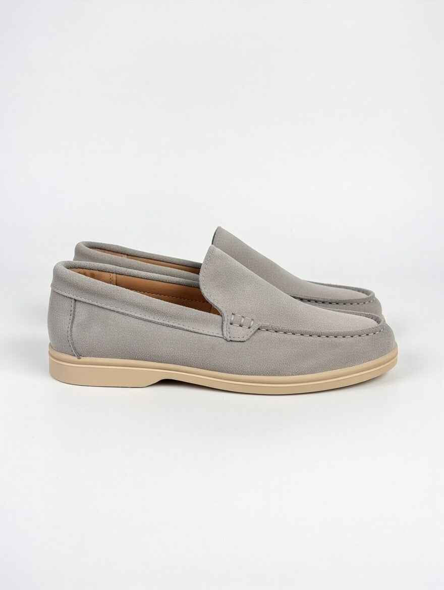 AS - Lrpa"Men’s Grey Suede Loafers