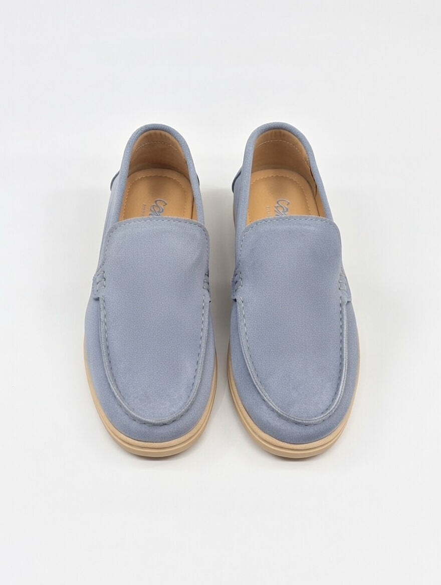 Men’s Blue Suede Loafers – Comfortable Slip-On Casual & Smart Shoes