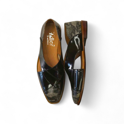 AS - Akam"Men’s Black Calf Leather Slip-On
