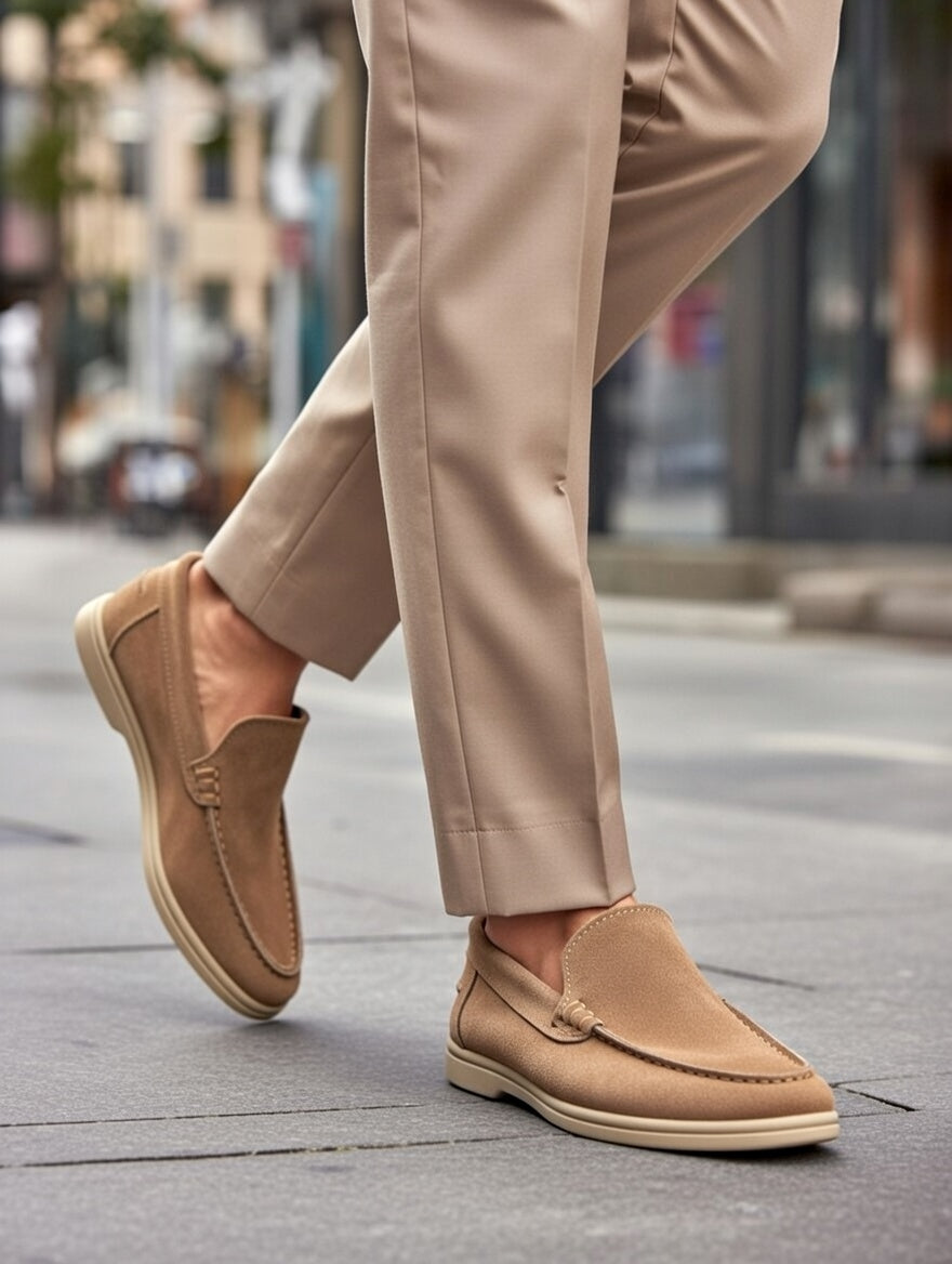 The AS-Lrpa Men's Camel Suede Loafers combine premium suede construction with a sleek design, offering durability and style. Ideal for both casual and formal settings, these loafers provide comfort and support, enhancing overall foot health. Their breathable material ensures ventilation, maintaining optimal foot temperature.

 