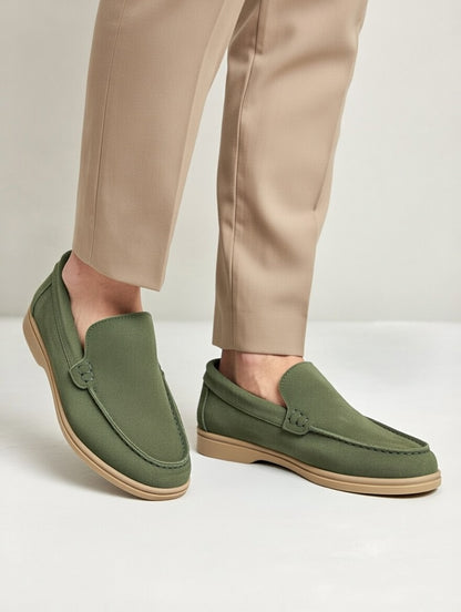 Men’s Beige Suede Loafers – Comfortable Slip-On Casual & Smart Shoes