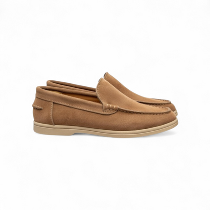 Brown slip-on shoe with 'The North Face' logo on a white background