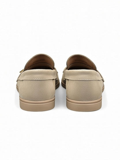 Kintak"Men’s Beige Suede Loafers