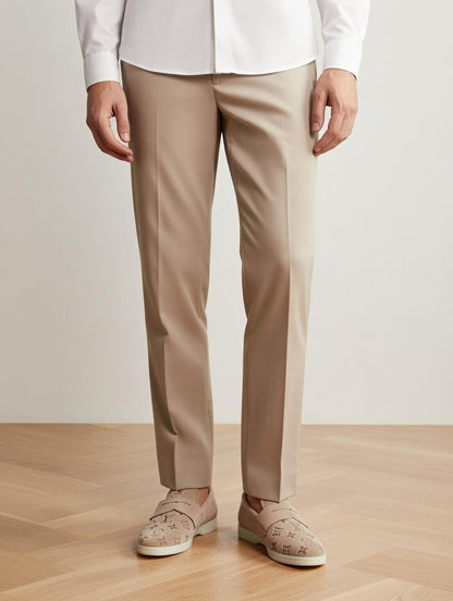 Premium Beige Designer Loafers for Men – Comfortable Slip-On Casual Shoes