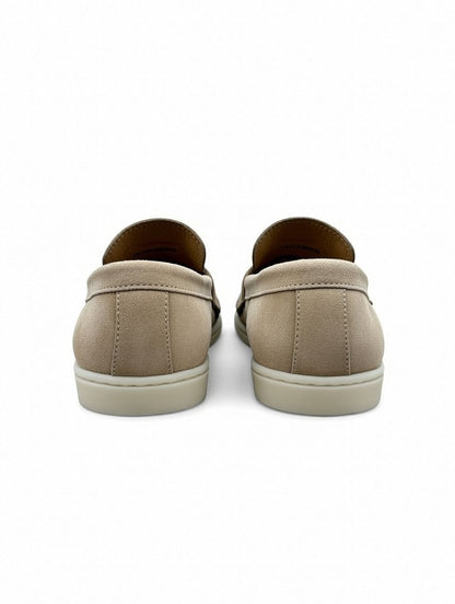 Premium Beige Designer Loafers for Men – Comfortable Slip-On Casual Shoes