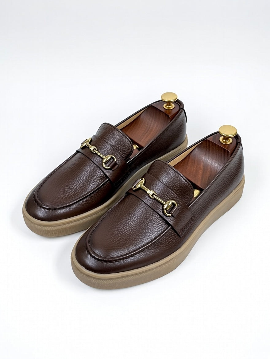 Premium men’s brown leather shoes with matching wallet and belt. Perfect formal wear or gift set for office, weddings & special occasions.