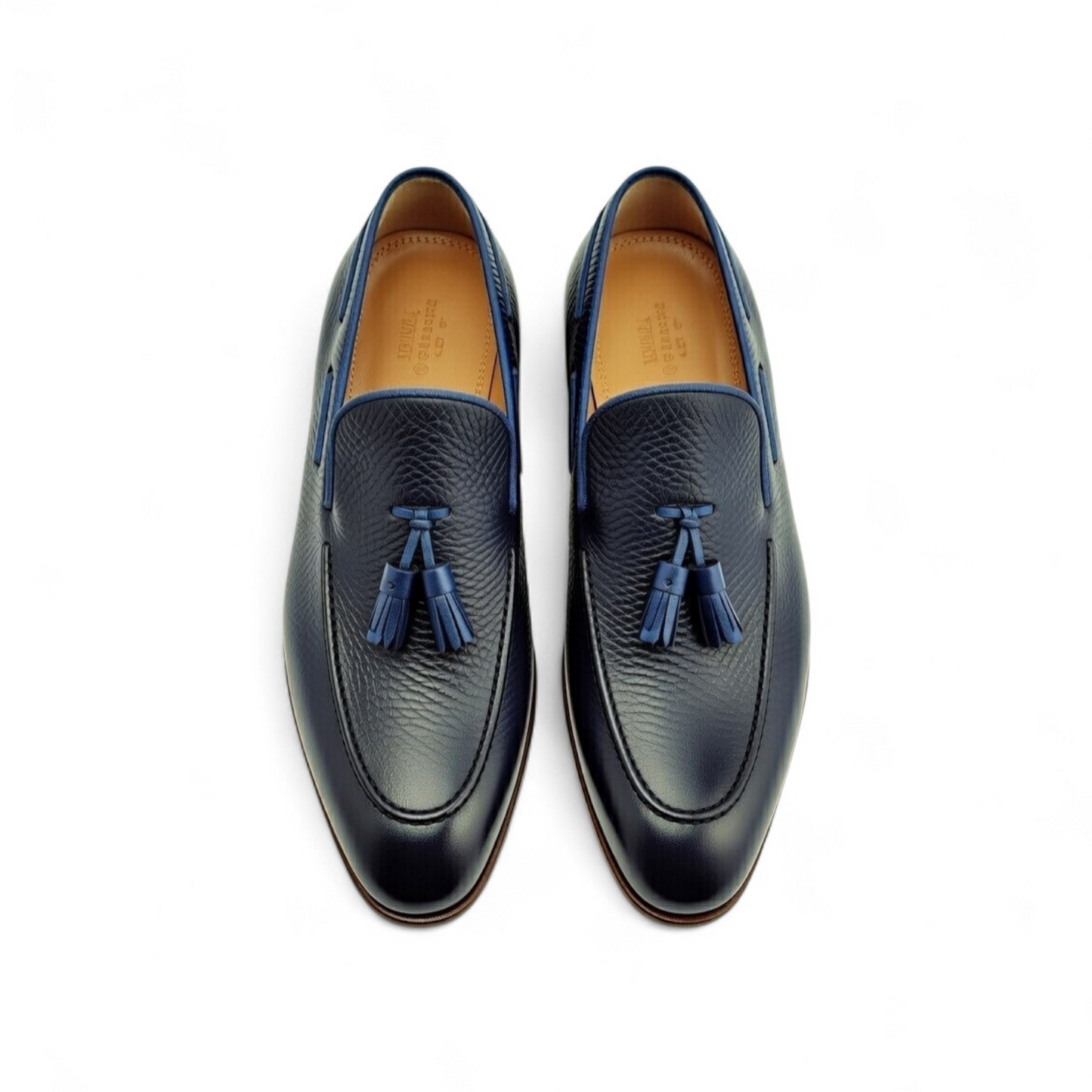 AS - Koop"Men's Navy Blue Tassel Loafers