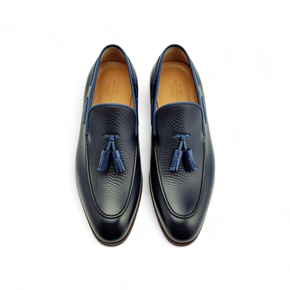 AS - Koop"Men's Navy Blue Tassel Loafers