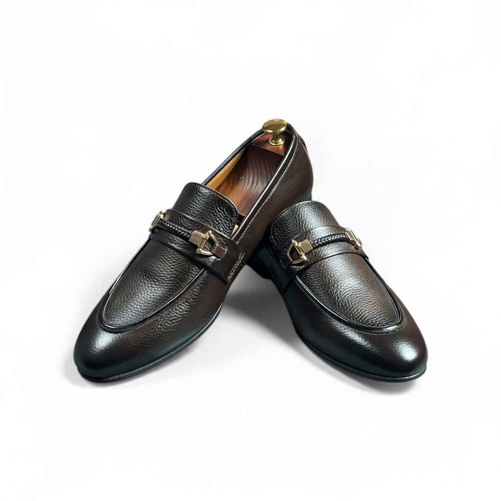 AS - Rabar"Rubber Sole Brown Leather Loafers Men