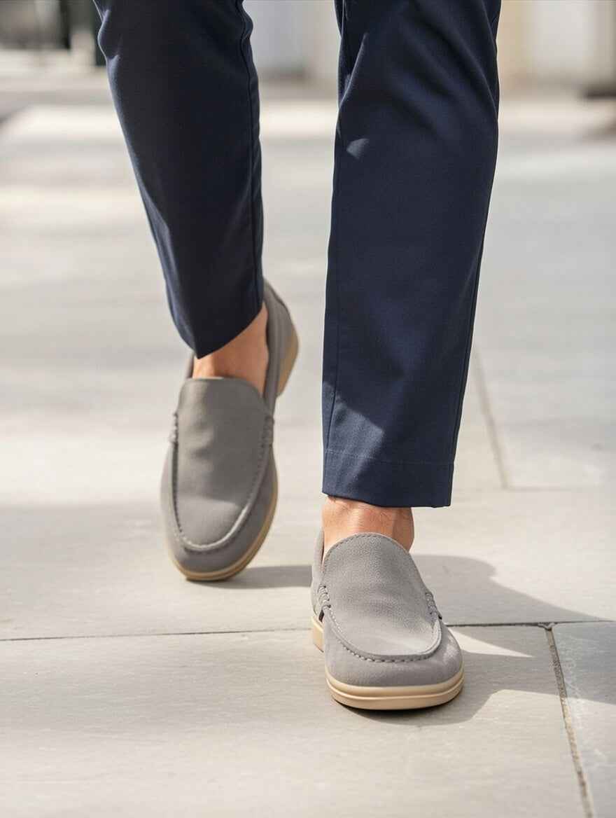 AS - Lrpa"Men’s Grey Suede Loafers