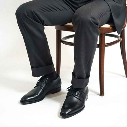 AS - Khab"Men’s Luxury Black Leather Oxford Dress Shoes