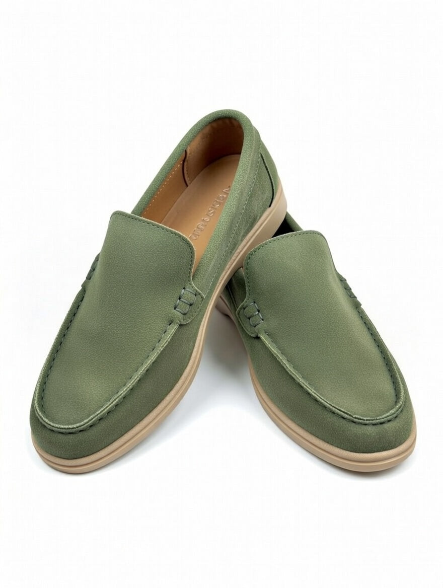 Men’s Beige Suede Loafers – Comfortable Slip-On Casual & Smart Shoes